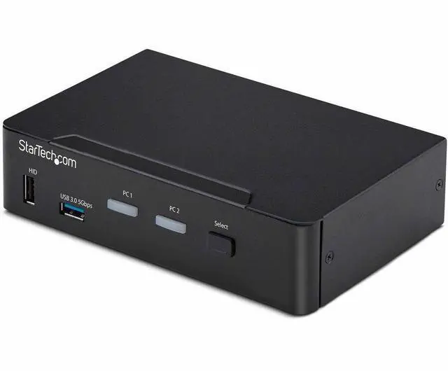 Alt view image 4 of 10 - StarTech 2-Port DisplayPort KVM Switch, 4K 60Hz, DP 1.2, HDCP 1.4, EDID Management, 2-Port USB 3.0 Hub, 4x USB HID Ports, TAA Compliant - P2AD122-KVM-SWITCH
