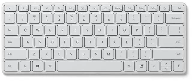 Main image of Microsoft Compact Bluetooth Keyboard, Spanish Glacier 21Y-00033