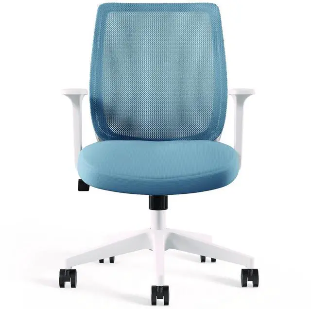 Main image of Alera Wessex Ergonomic Fabric Mesh Swivel Task Chair Up to 275 lb 17.09 to 20.83 Seat Height Seafoam Seat/Back White Base ALEWX42BME24