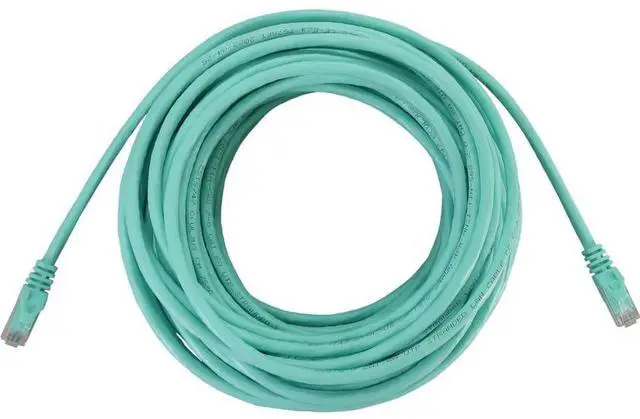 Alt view image 10 of 13 - Tripp Lite Cat6a 10G Snagless Molded UTP Ethernet Cable (RJ45 M/M), PoE, Aqua, 50 ft. (15.2 m) - 50 ft Category 6a Network Cable for Network Device, Switch, Patch Panel, Server, Router, Hub, Printer,
