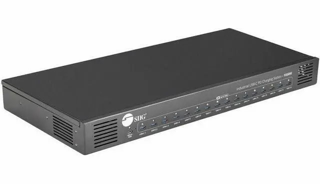 Main image of SIIG 16-Port Industrial USB-C PD Charging Station 1000W up to 10 USB-C 100W up to 16 USB-C 60W