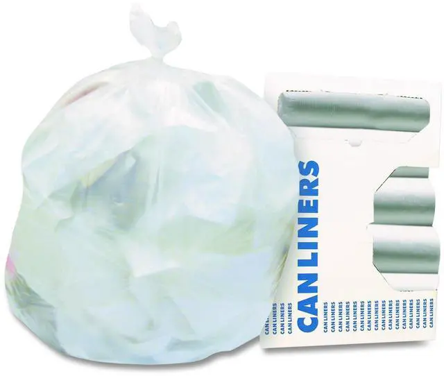 Main image of High-Density Waste Can Liners 10 gal 8 mic 24 x 24 Natural 1000/Carton Z4824LNKR01