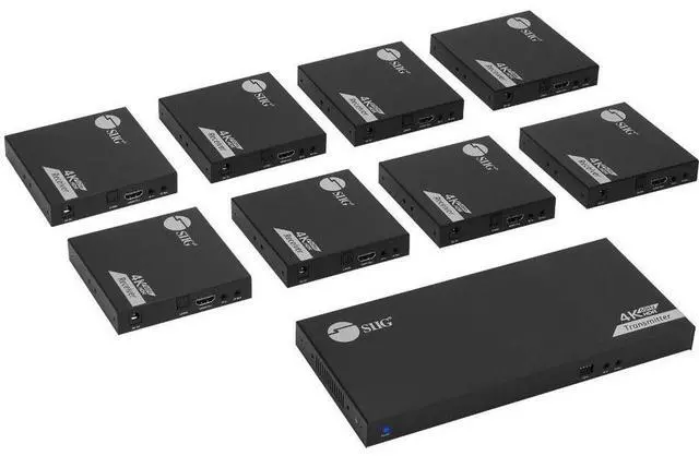 Main image of SIIG 1x8 HDMI Splitter Over Cat6 Extender with Loopout/IR/ARC & RS-232