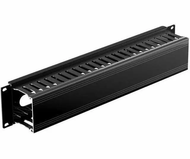 Alt view image 8 of 12 - IOGEAR 2U 19" Horizontal Cable Management Duct with Cover and Mounting Screws, Slotted Finger Duct Wire Organizer for Server/Network/Equipment Rack and Cabinets (GROHD2U)
