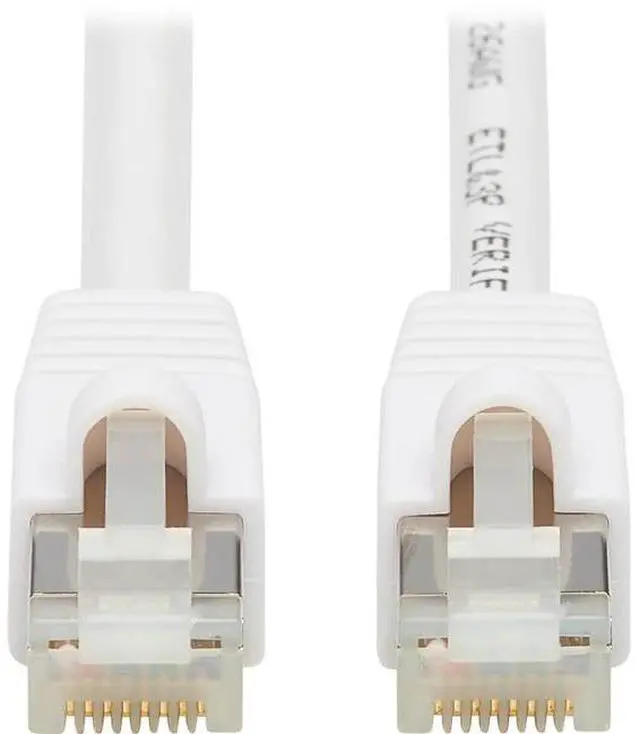 Alt view image 3 of 7 - TRIPP LITE N262AB-014-WH 14 ft. Cat 6A White Safe-IT Cat6a 10G Certified Snagless Antibacterial S/FTP Ethernet Cable (RJ45 M/M), PoE, White