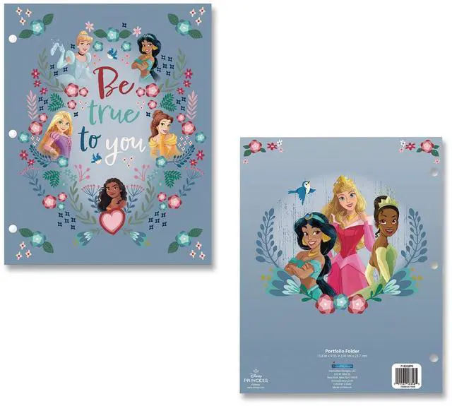 Main image of Licensed Two-Pocket Folder Disney Princesses Side: 3-Hole Punched Accommodates 50 11 x 8.5 Sheets Multicolor 718358PRSA