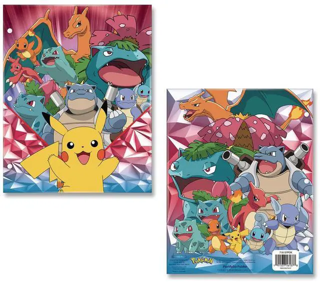 Main image of Licensed Two-Pocket Folder Pokeman Side: 3-Hole Punched Accommodates 50 11 x 8.5 Sheets Multicolor 716137POKSA