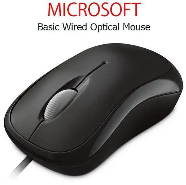Alt view image 7 of 7 - Microsoft Basic Wired Optical Mouse - Black