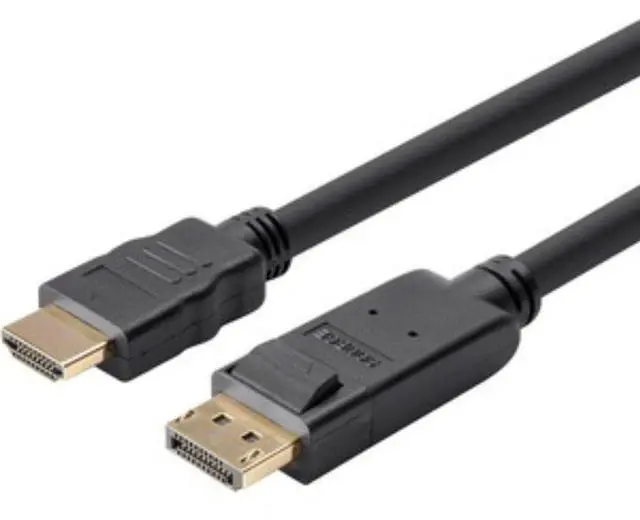 Alt view image 9 of 20 - Monoprice DisplayPort 1.2a to HDTV Cable - 6 Feet, Supports Up to 4K Resolution And 3D Video - Select Series