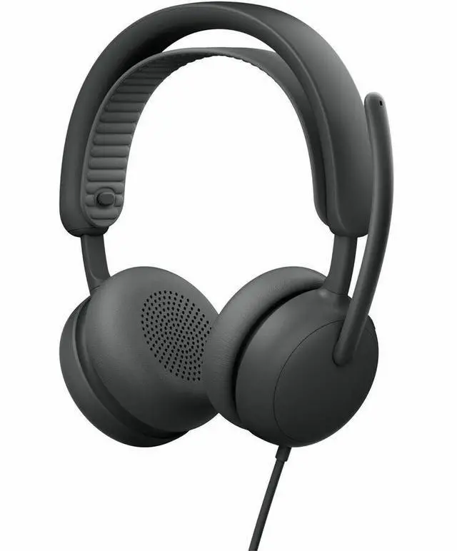 Main image of Logitech Zone Wired 2 Noise-Canceling Headset with Adaptive Hybrid ANC USB-C with USB-A adapter Graphite