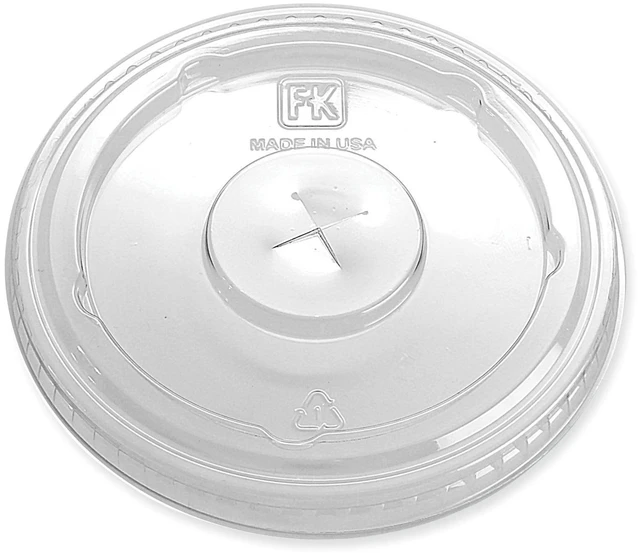 Main image of Greenware Cold Drink Lids X-Slot Fits 12 oz to 20 oz Cold Cup Plastic Clear 1000/Carton LS636FX