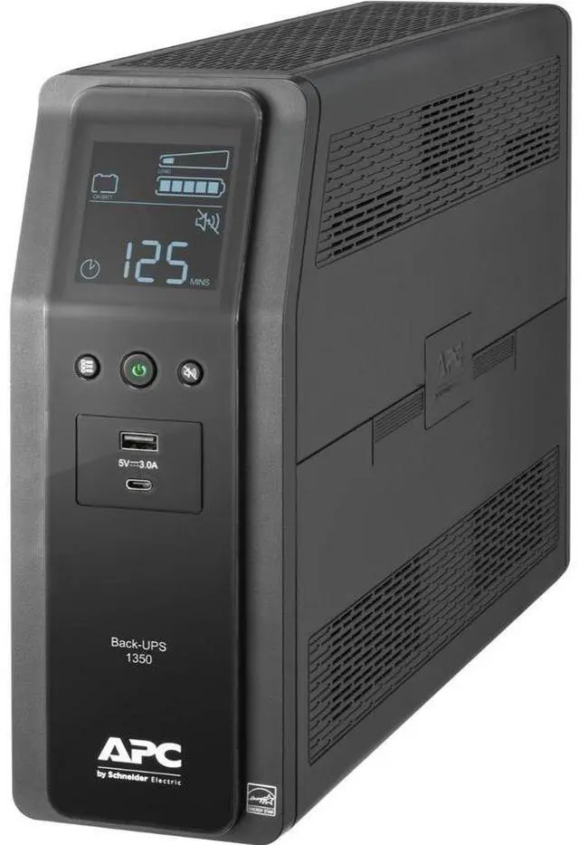 Main image of APC Back-UPS Pro 1350VA - 120V - AVR - LCD - 2 USB charging ports - 10 NEMA outlets (4 surge) (BN1350M2-CA)