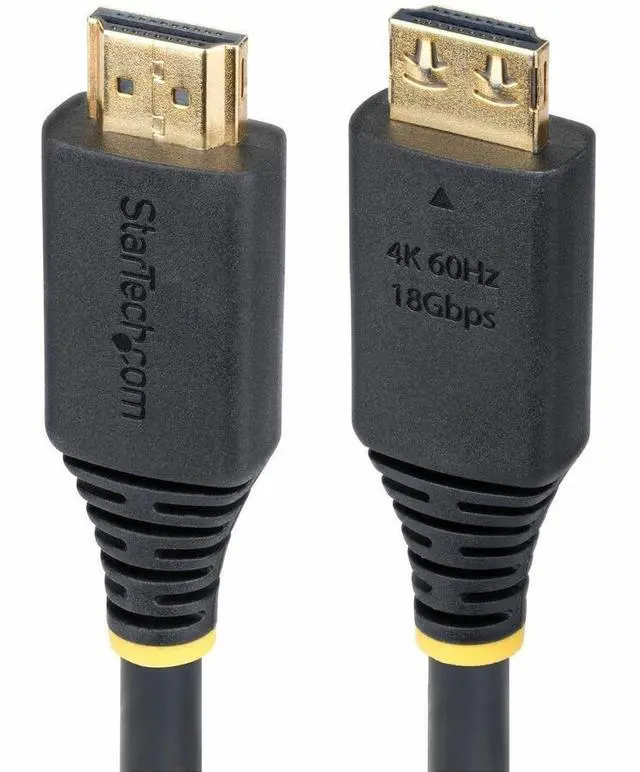 Main image of StarTech 30cm 1ft High Speed HDMI Cable with Gripping Connectors 4K 60Hz/1440p 144Hz 18Gbps UHD HDMI Cord TPE Jacket