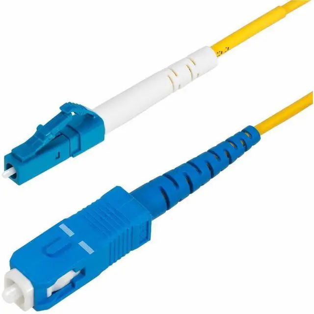 Main image of StarTech 1m 3.3ft LC to SC UPC OS2 Single Mode Simplex Fiber Optic Cable 9/125 40G/100G Low Insertion Loss LSZH Jumper Cord