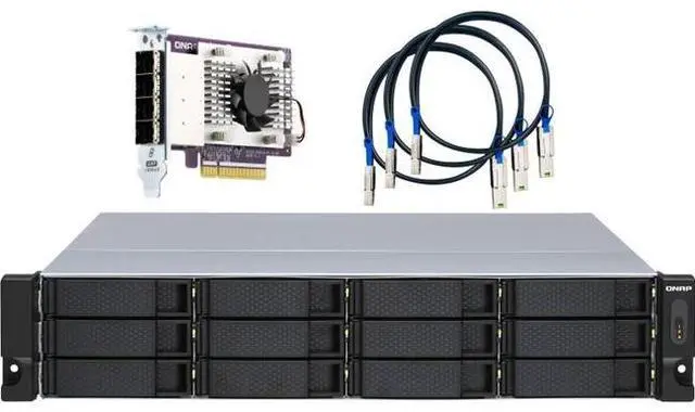 Alt view image 2 of 18 - QNAP TL-R1200S-RP-US 12-bay 2U rackmount SATA JBOD expansion unit