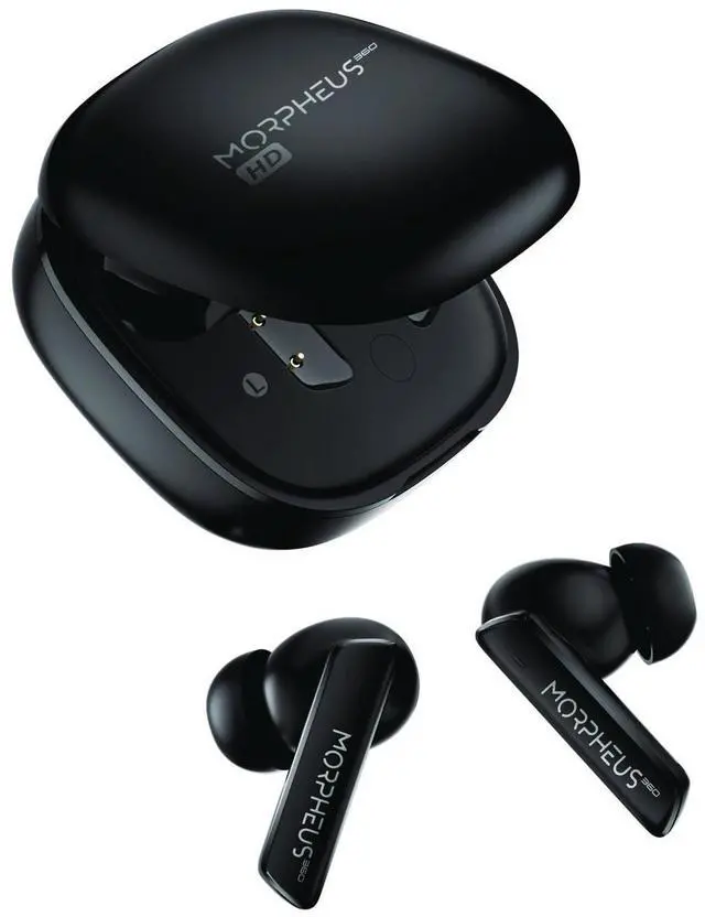 Alt view image 4 of 10 - Morpheus 360 Nemesis ANC Wireless Noise Cancelling Headphones - Active Noise Cancelling Bluetooth Earbuds – 4 Microphones - 30H Playtime – 10mm Drivers - TW2750B, Black