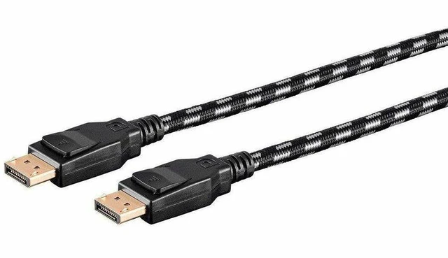 Alt view image 13 of 18 - Monoprice Braided DisplayPort 1.4 Cable - 10 Feet - Gray, 8K Capable For Graphic Design, TV Walls and PC Gaming