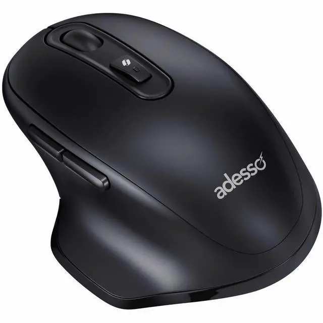 Alt view image 16 of 20 - Adesso iMouse A50 Ergonomic Wireless Mouse, Bluetooth and 2.4GHz Dual Mode with USB-C Receiver, CoPilot AI Hotkey, 3 Level DPI (1000/1600/2400), 6 Buttons, Right Hand Design for Windows