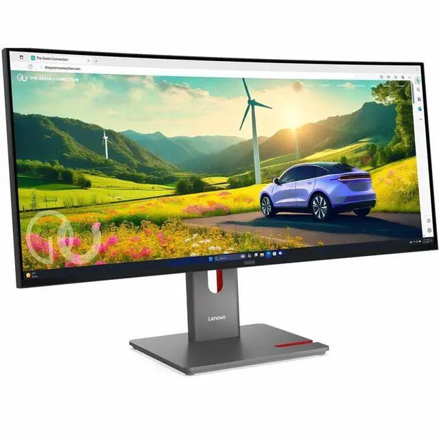 Alt view image 9 of 9 - Lenovo ThinkVision P34WD-40 34" Class UWQHD Curved Screen LED Monitor - 21:9 - 34" Viewable - IPS - WLED Backlight - 3440 x 1440 - 1.07 Billion Colors - 350 Nit - 4 ms - 64ADGAR1UZ