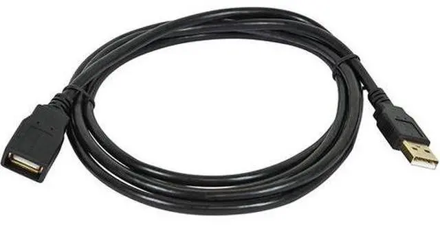 Alt view image 7 of 9 - Monoprice USB 2.0 Extension Cable - 15 Feet - Black | Type-A Male to USB Type-A Female, 28/24AWG, Gold Plated Connectors