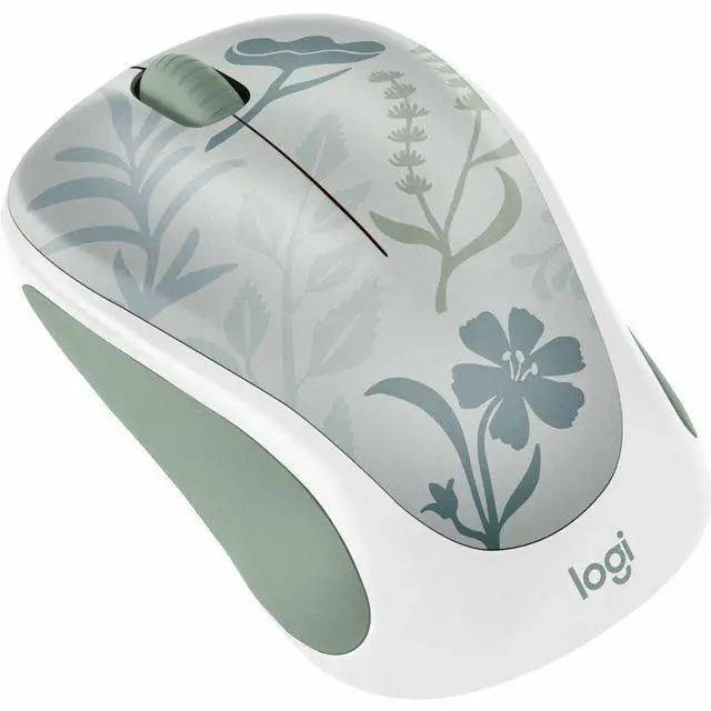 Alt view image 4 of 4 - Logitech Design Mouse Wireless Mouse Limited Edition - USB Receiver, 12 months AA Battery Life, Portable & Lightweight, Misty Garden - PC, Mac - Small Size Mouse - Optical - Wireless - 32.81 ft -