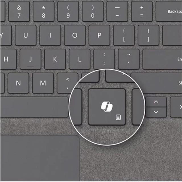 Alt view image 2 of 4 - Microsoft Surface Pro Keyboard Copilot with Slim Pen - Platinum - Bilingual