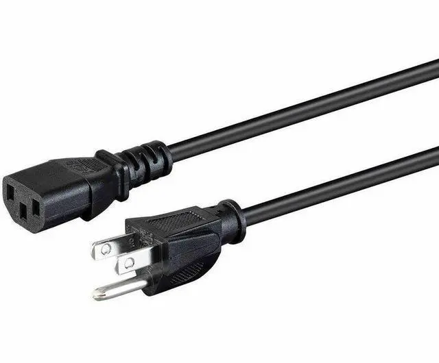 Alt view image 9 of 20 - Monoprice Power Cord - 8 Feet - Black | NEMA 5-15P to IEC-320-C13, 18AWG, 10A, SVT, 125V