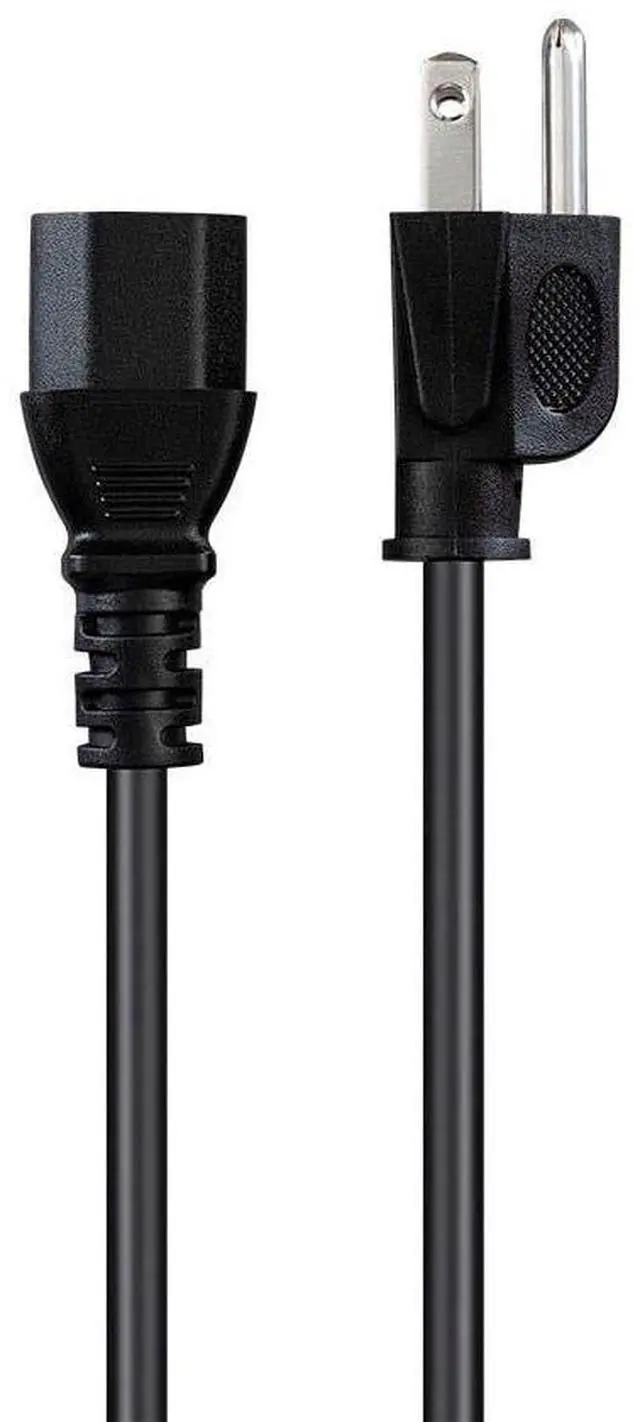 Alt view image 10 of 20 - Monoprice Power Cord - 8 Feet - Black | NEMA 5-15P to IEC-320-C13, 18AWG, 10A, SVT, 125V