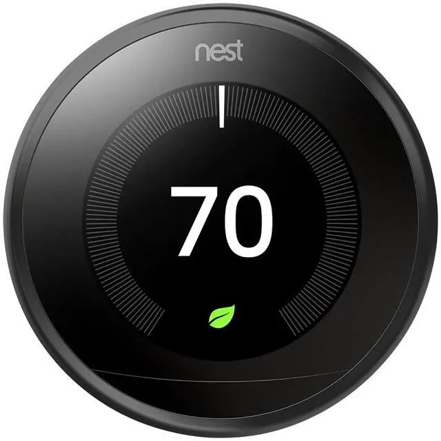 Alt view image 7 of 13 - Google Nest 3rd Gen Learning Smart Wi-Fi App Control Thermostat - Mirror Black