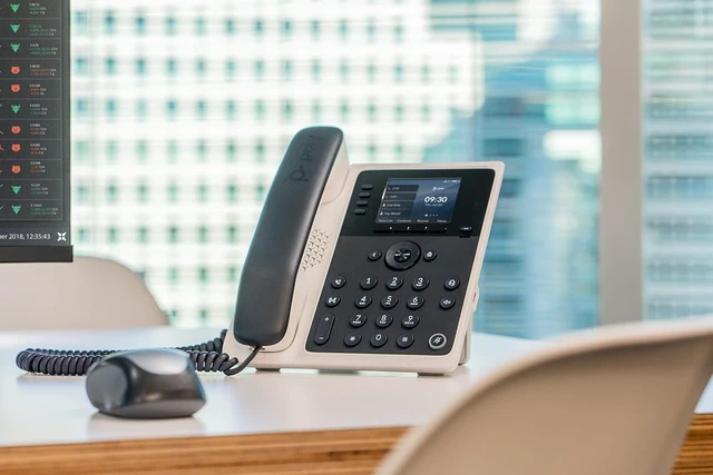 Alt view image 6 of 7 - Poly Edge E220 IP Phone Corded/Cordless Bluetooth Desktop Wall Mountable 82M87AA