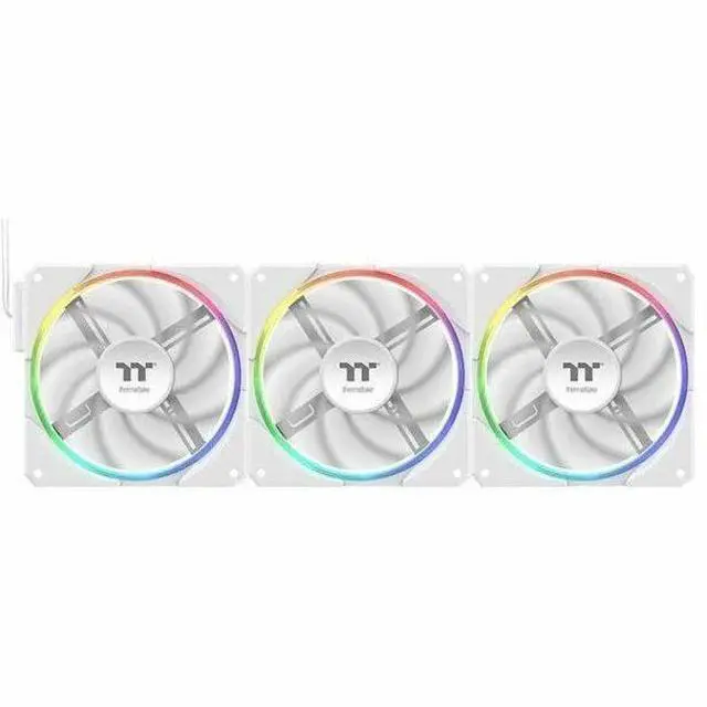 Alt view image 14 of 19 - Thermaltake TS120 EX RGB 120mm; Embedded Temperature Sensor; PWM 500~2000 RPM; MagForce 2.0; Airflow 56.01 CFM; Hydraulic Bearing; TT RGB Plus 3.0; Controller Included; 3-Pack; White; CL-F207-PL12SW-A