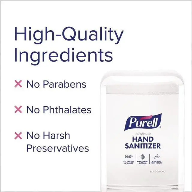 Alt view image 4 of 7 - Advanced Hand Sanitizer Fragrance Free Foam For ES10 Automatic Dispensers 1200 mL Refill Fragrance-Free 2/Carton 835102
