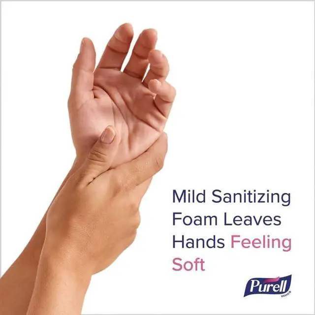 Alt view image 6 of 7 - Advanced Hand Sanitizer Fragrance Free Foam For ES10 Automatic Dispensers 1200 mL Refill Fragrance-Free 2/Carton 835102