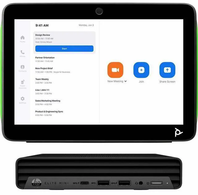Main image of Poly Zoom Room Base Kit HP Mini PC w/TC10 ABA