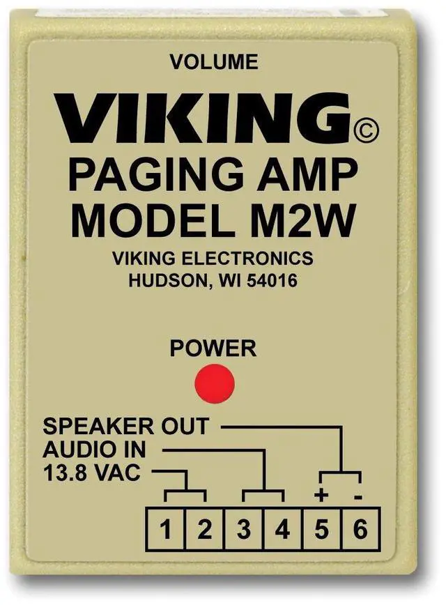 Alt view image 6 of 6 - VIKING M2W PAGING POWER AMP W/25AE PAGING HORN INC.