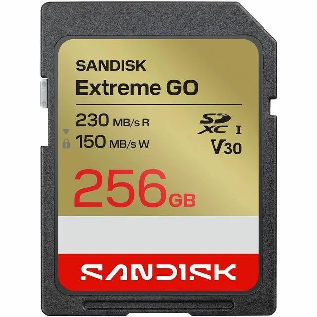 Alt view image 5 of 6 - SanDisk Extreme GO SD 256GB SDXC Memory Card, Up to 230MB/s UHS-I U3 V30 4K UHD SDSDXGN-256G-GNCIN