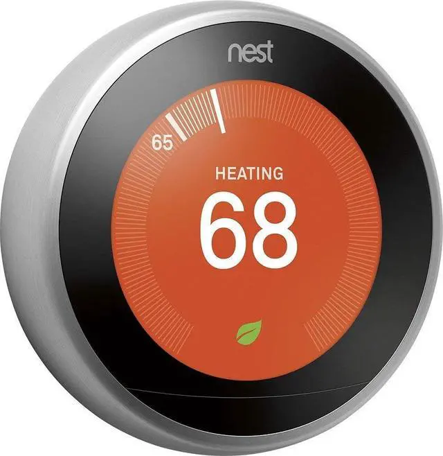 Alt view image 3 of 6 - Google PRO Nest Learning Thermostat 3rd Gen T3008US Stainless Steel