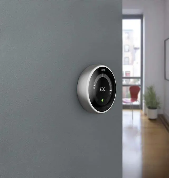 Alt view image 4 of 6 - Google PRO Nest Learning Thermostat 3rd Gen T3008US Stainless Steel