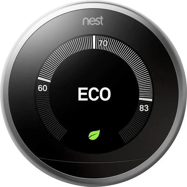 Alt view image 2 of 6 - Google PRO Nest Learning Thermostat 3rd Gen T3008US Stainless Steel