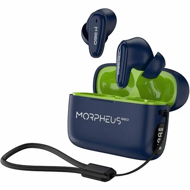 Alt view image 7 of 11 - m360 TW1800L Nemesis True Wireless Earbuds - Bluetooth Headphones with Microphone - 20H Playtime - Blue - Hi-Fi Stereo - 10mm Graphene Drivers - Magnetic Charging Case - Waterproof IPX5 - BT Version 5