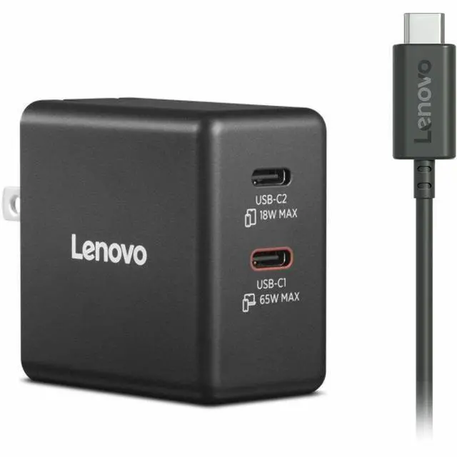 Main image of Lenovo Dual USB-C 65W GaN Charger G0A6065BUS