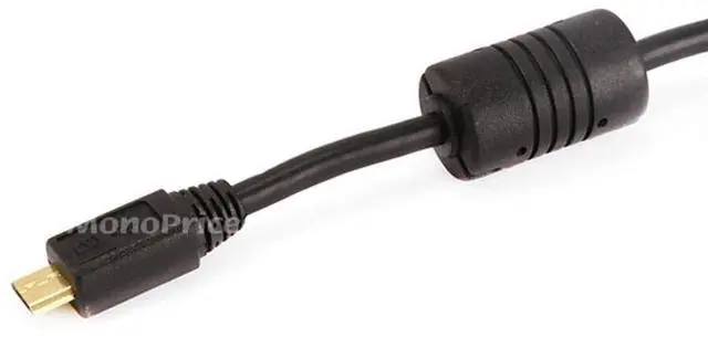 Alt view image 9 of 9 - Monoprice USB 2.0 Cable - 6 Feet - Black | USB Type-A Male to Micro Type-B 5-pin Male 28/24AWG Cable with Ferrite Core, Gold Plated