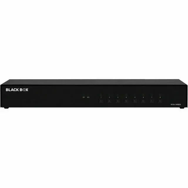 Alt view image 3 of 3 - Black Box KVM Switch NIAP 4.0 Certified 8-Port Single-Monitor DVI-I CAC
