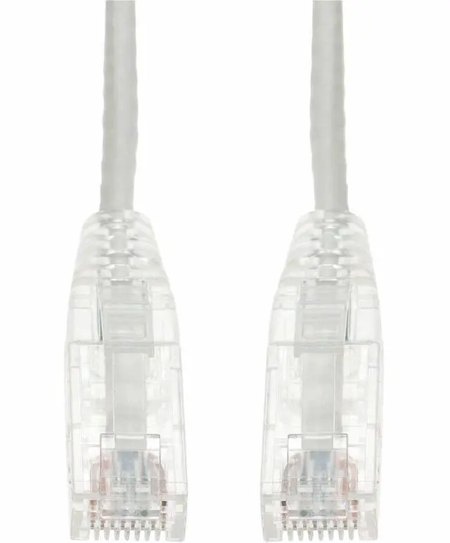 Main image of AddOn 3ft White CAT6A Slim PVC Ethernet Cable Snagless Clear-Claw RJ-45 M/M CAT 6A