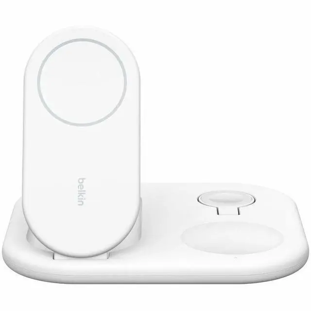 Alt view image 16 of 20 - Belkin 3-in-1 Magnetic Foldable Wireless Charger with Qi2 15W Model WIZ029TTWH