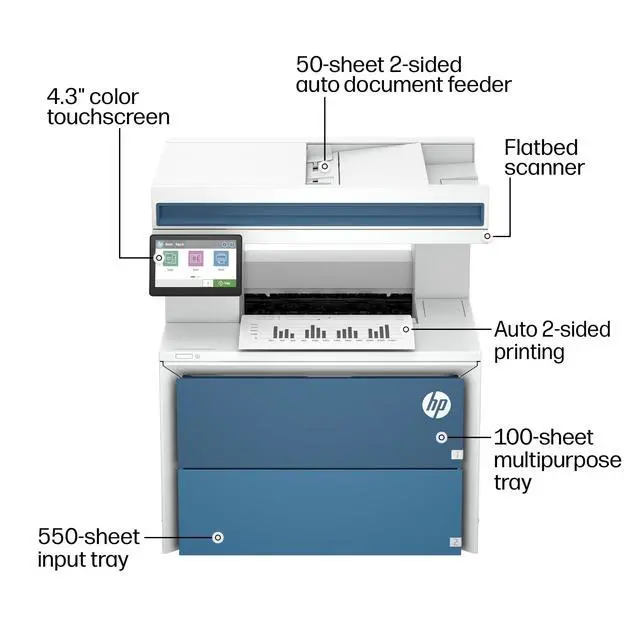 Alt view image 4 of 7 - HP LASERJET ENT MFP 5601DN PRINTER, A29Z5A