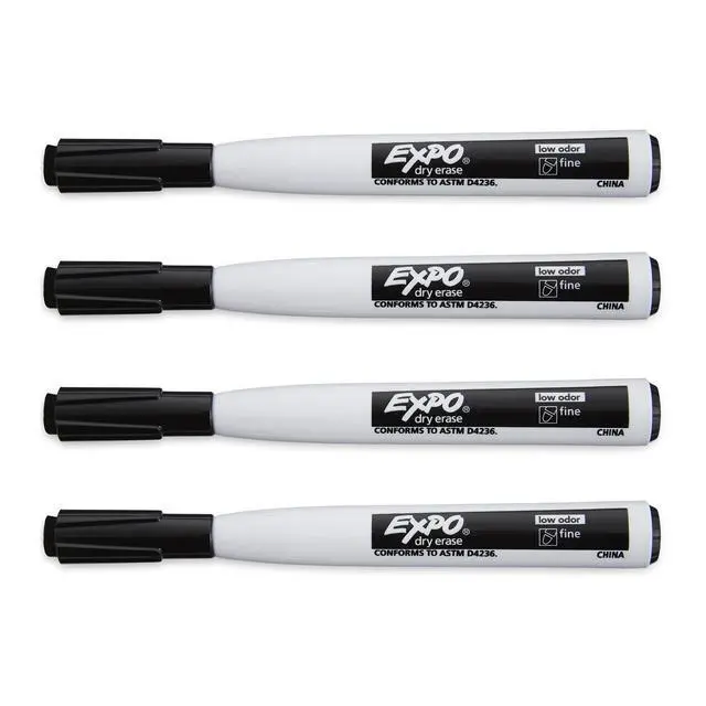 Alt view image 3 of 7 - EXPO DRY ERASE MAGNETIC FINE 4CT BLK