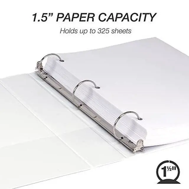 Alt view image 4 of 8 - Samsill Economy Ring Binder 1 1/2" Binder Capacity - Letter - 8 1/2" x 11" Sheet Size - 325 Sheet Capacity - 3 Ring - Fastener: Round Ring - Pocket: 2, Internal - Polypropylene, MP128557