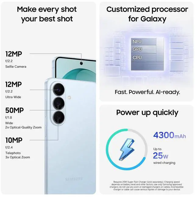Alt view image 13 of 15 - Samsung Galaxy S26, Unlocked Android Smartphone 256GB, Powerful Processor, Galaxy AI, Immersive Viewing, Durable Battery, 2026, US 1 Year Warranty, White