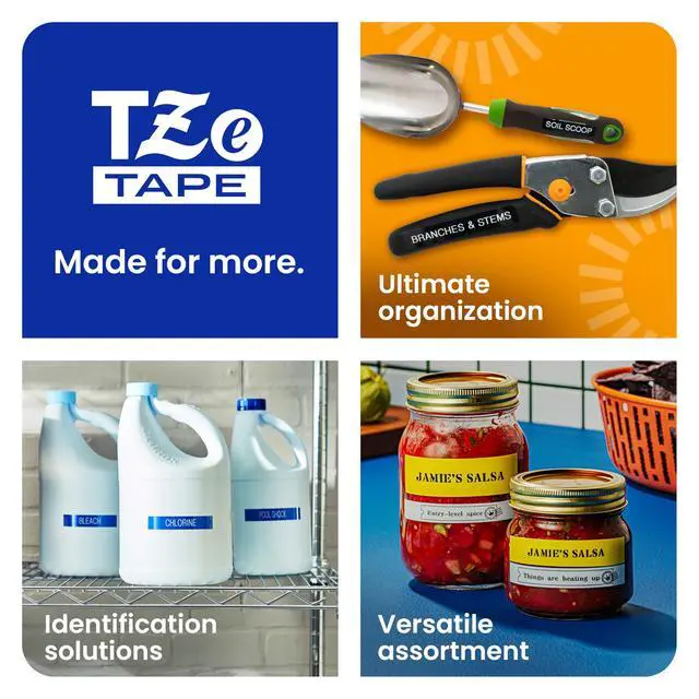 Alt view image 4 of 7 - Brother Genuine P-touch TZeM31 BK on CLR Label Tape Premium Matte Laminated 12mmX8m